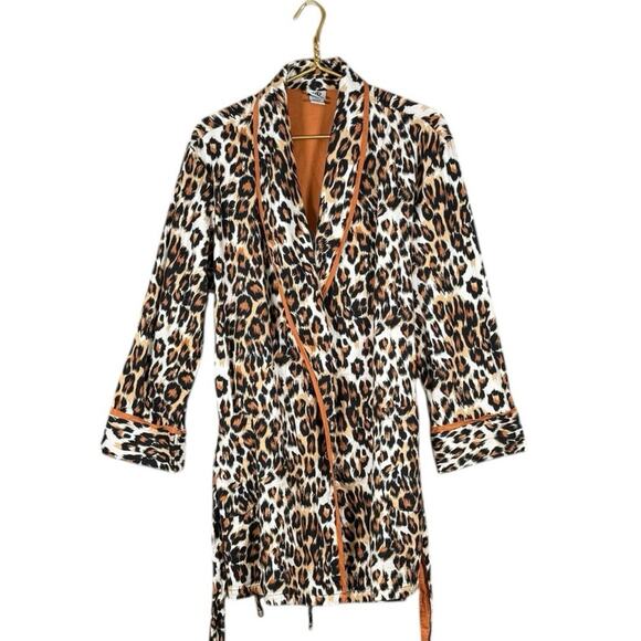 AR Allison Rhea Leopard Print Luxury Cotton Robe | Kimono Style | OSFM - Picture 11 of 11